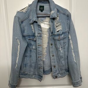 Destroyed denim jacket